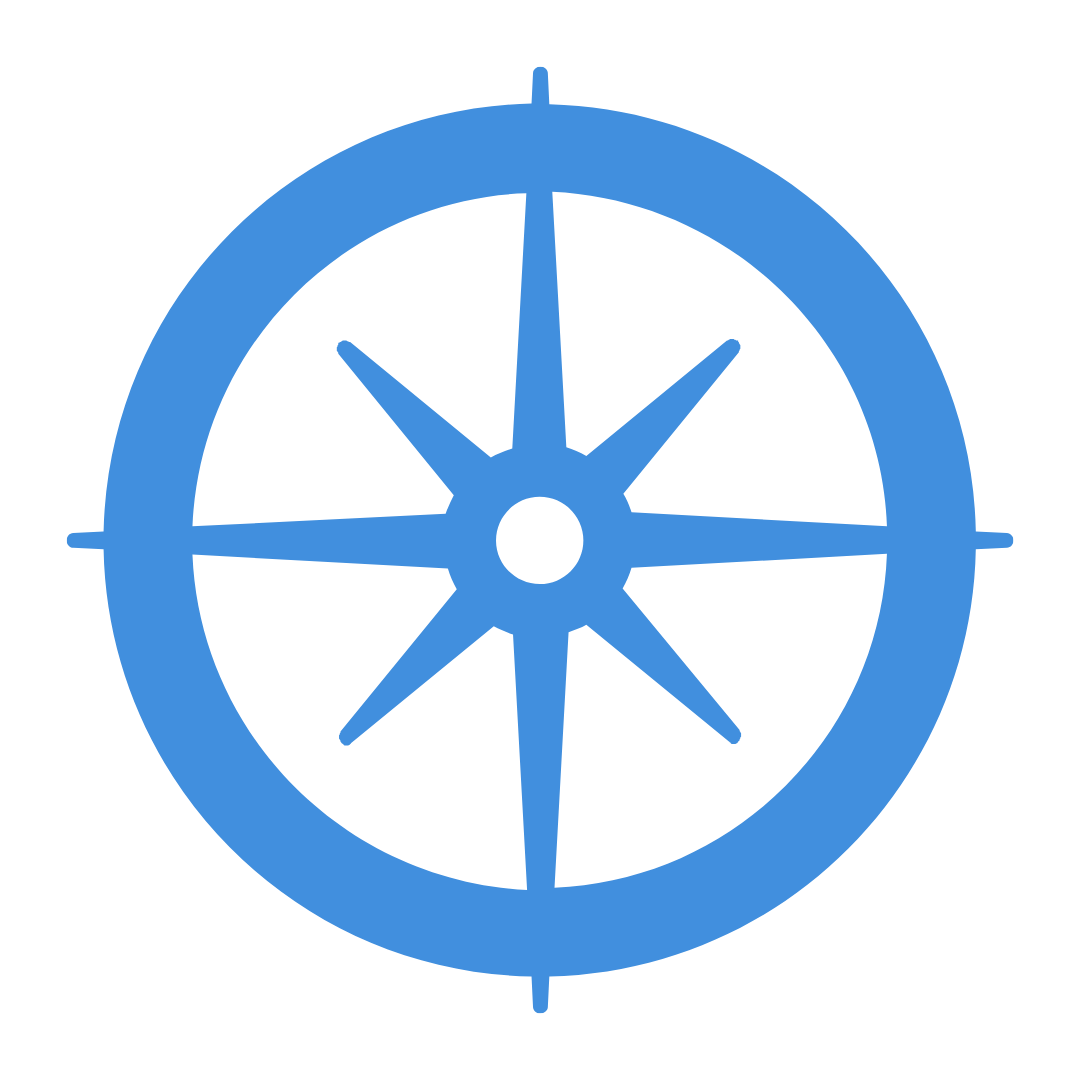 Explore icon with a compass